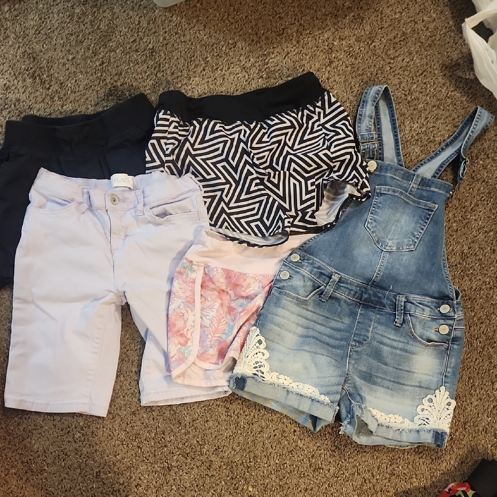 Mix It Denim Blue Kids Shorts with Lace